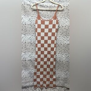 CHECKERED MAXI DRESS